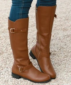 Cheap 🛒 ROSY Brown Mid-Calf Knight 🥾 Boots - 👩 Women ⌛