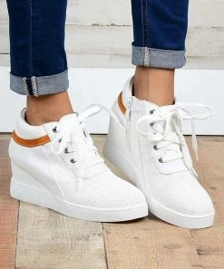 Best Pirce π€© ROSY White Wedge π Sneaker - π© Women π