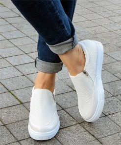 Top 10 ✔️ ROSY White Side-Zip 👟 Sneaker - 👩 Women 😀