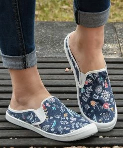 Outlet 🤩 ROSY Navy & Red Floral Slip-On 👟 Sneaker - 👩 Women ⌛