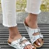 Buy ✔️ ROSY White Marbled Double-Buckle Slide - 👩 Women 🥰