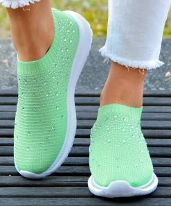 Brand new 🔥 ROSY Green Sparkle Slip-On 👟 Sneaker - 👩 Women 🔥