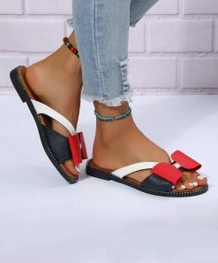 Best deal 👏 ROSY Red Bow-Accent 🩴 Sandal - 👩 Women 😀 -ROSY SHOP zu104371521 alt 2 tm1648041127