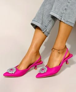 Best reviews of 🥰 ROSY Rose Rhinestone-Accent Slingback Kitten Heel Pump - 👩 Women 🤩