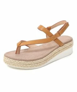 Best deal 💯 ROSY Brown Strappy Espadrille 🩴 Sandal - 👩 Women 👍 -ROSY SHOP zu104784450 alt 3 tm1649249029