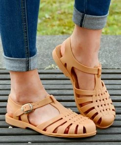 Top 10 ⌛ ROSY Yellow Caged Jelly 🩴 Sandals - 👩 Women ⌛ -ROSY SHOP zu105367842 alt 2 tm1650894535