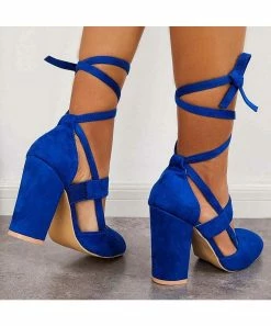 Hot Sale 😀 ROSY Blue Strappy D'Orsay 🩴 Sandal - 👩 Women ⭐ -ROSY SHOP zu106259798 alt 3 tm1654193429