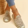 Outlet 💯 ROSY Beige Embroidered Espadrille Mule - 👩 Women 😍
