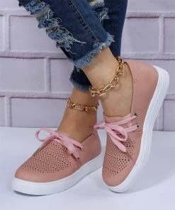 Cheap 🥰 ROSY Pink Hollow-Out 👟 Sneaker - 👩 Women 🤩