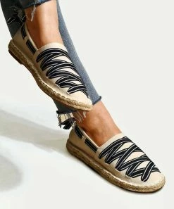 New 🎁 ROSY Beige Crisscross Slip-On Espadrille - 👩 Women ✨ -ROSY SHOP zu107510515 alt 2 tm1658427294