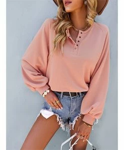 Best Pirce 🔔 Gaovot Pink Button-Detail Sweater - 👩 Women 😍 -ROSY SHOP zu107566525 alt 3 tm1659465135