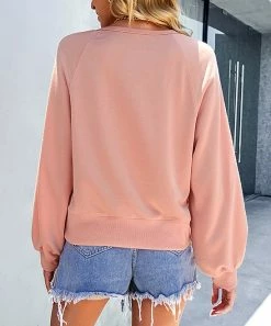 Best Pirce 🔔 Gaovot Pink Button-Detail Sweater - 👩 Women 😍 -ROSY SHOP zu107566525 alt 4 tm1659465135