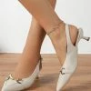 Flash Sale ✨ ROSY Beige Bit-Accent Pointed-Toe Slingback Pump - 👩 Women 💯