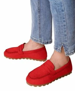 Top 10 👏 ROSY Red Stitched Loafer - 👩 Women 🎉
