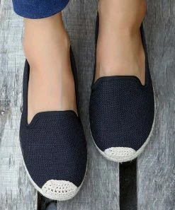Deals 🎁 ROSY Black Espadrille Loafer - 👩 Women 🎉 -ROSY SHOP zu108553373 alt 3 tm1661538165