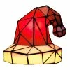 Brand new 💯 River Of Goods Red Santa Hat Stained Glass Table Lamp 🤩