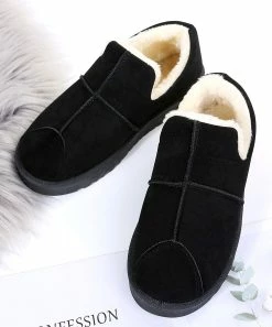 Budget 👏 ROSY Black Faux-Fur-Lined Slipper - 👩 Women 👍 -ROSY SHOP zu109210046 alt 2 tm1663884696