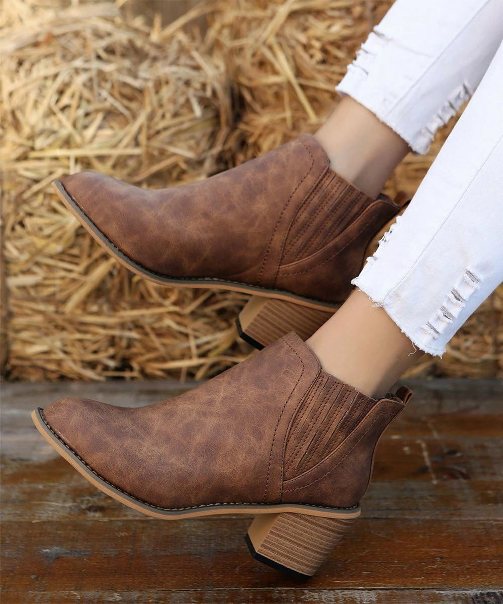Top 10 β ROSY Brown Block Heel Ankle Boot - π© Women π 1 Top 10 β ROSY Brown Block Heel Ankle Boot - π© Women π