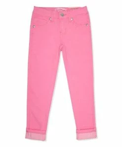 Deals 🤩 Cutie Patootie Rosy Pink Rolled-Cuff Skinny Pants - 👧 Girls 🛒