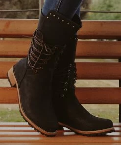 Best deal 🎁 ROSY Black Side Lace-Up Embellished Boot - 👩 Women ❤️
