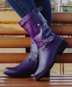 Cheapest 😉 ROSY Purple Double-Buckle Boot - 👩 Women 🎉