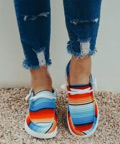 Buy 😍 ROSY Blue & Red Stripe Slip-On 👟 Sneaker - 👩 Women ⭐ -ROSY SHOP zu94668791 alt 3 tm1617302066