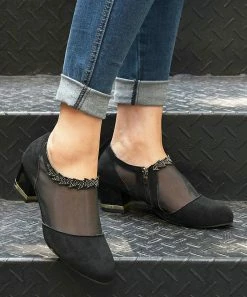 Cheapest 🎉 ROSY Black Rhinestone Triangle Mesh-Panel Bootie - 👩 Women 🔥