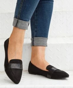 Best Pirce ✔️ ROSY Matte Black Band-Accent Foldable Ballet Flat - 👩 Women ✨